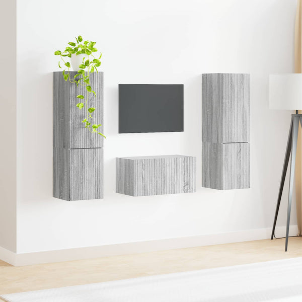 TV-Schrank Set 5-teilig Grau Sonoma
