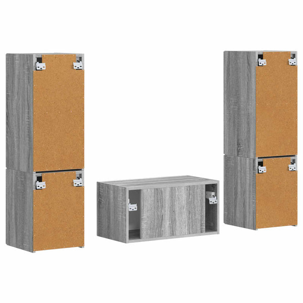 TV-Schrank Set 5-teilig Grau Sonoma