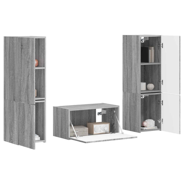 TV-Schrank Set 5-teilig Grau Sonoma