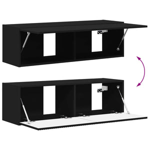 TV-Schrankset, 4-teilig, Schwarz