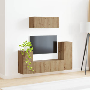 TV-Schrankset Artisan-Eiche 4-teilig