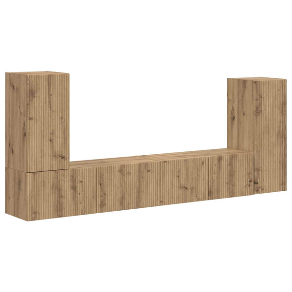 TV-Schrankset Artisan-Eiche 4-teilig