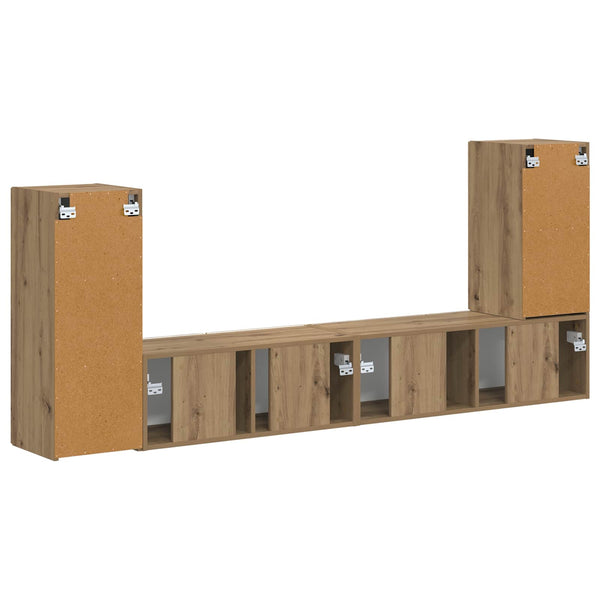 TV-Schrankset Artisan-Eiche 4-teilig