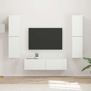 Weißes TV-Schrank Set, 6-teilig