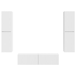 Weißes TV-Schrank Set, 6-teilig