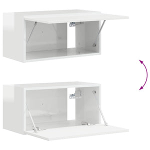 TV-Schrank Set 6-teilig Hochglanz Weiß