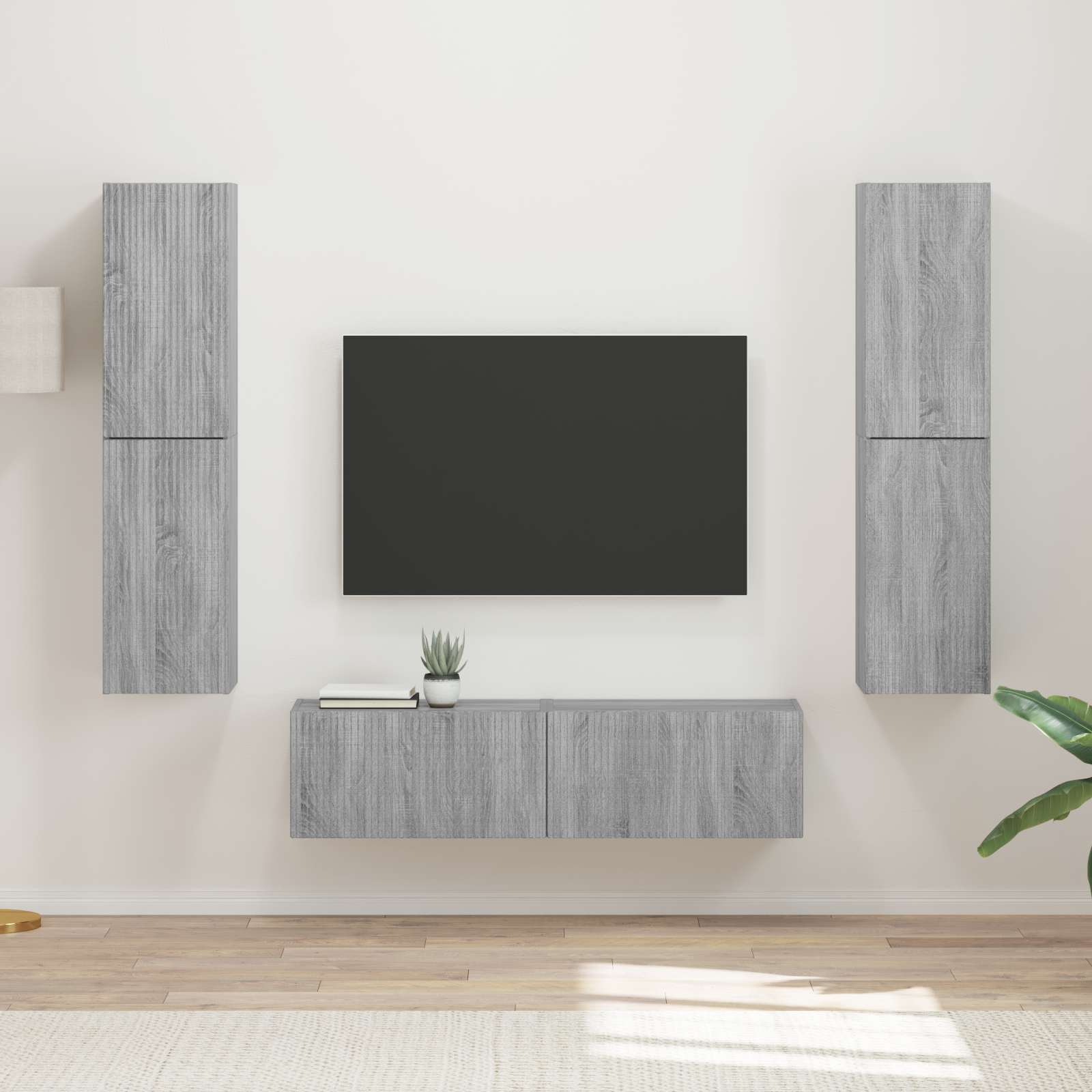 TV-Schrank Set 6-teilig Grau
