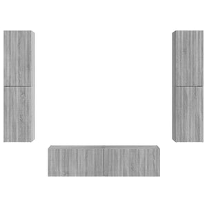 TV-Schrank Set 6-teilig Grau