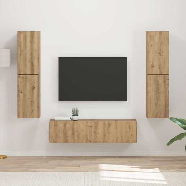 TV-Schrank Set 6-teilig Eiche