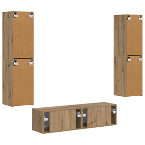 TV-Schrank Set 6-teilig Eiche