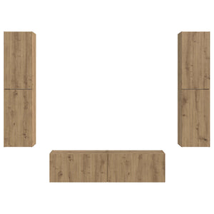 TV-Schrank Set 6-teilig Eiche