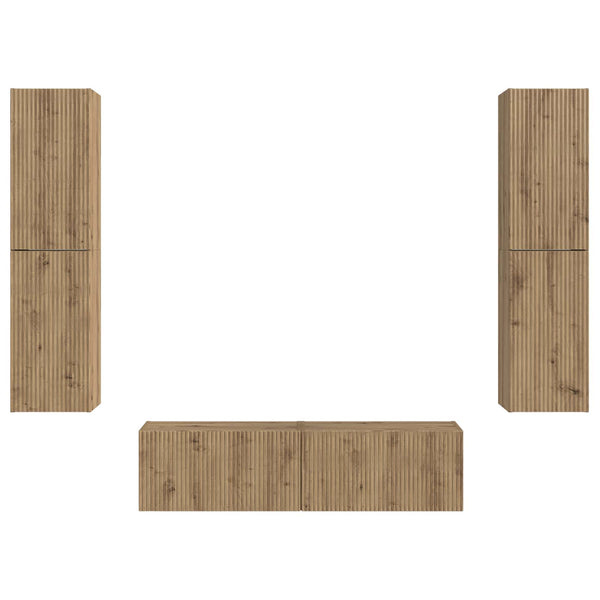 TV-Schrank Set 6-teilig Eiche