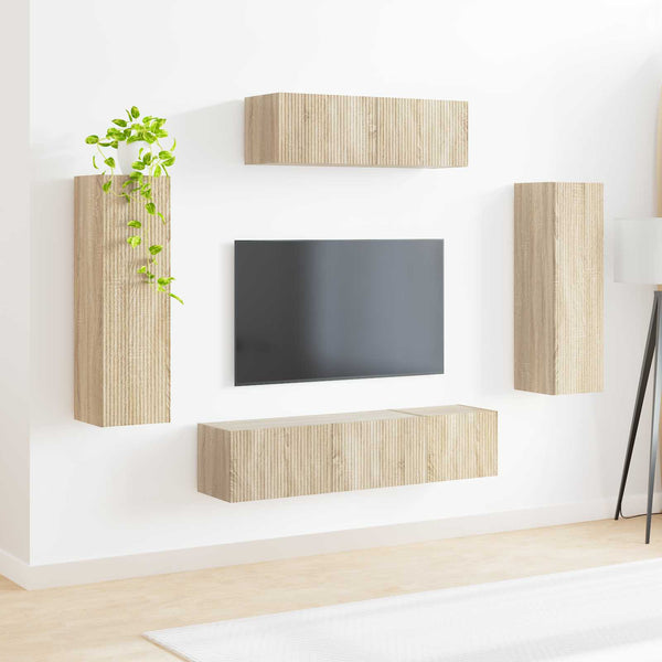 TV-Schrank Sonoma-Eiche, 5-teilig