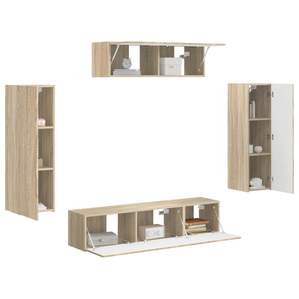 TV-Schrank Sonoma-Eiche, 5-teilig