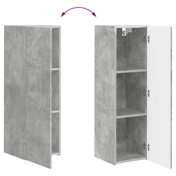 TV-Schrank 5-teilig Beton Grau