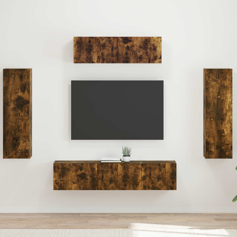 TV-Schrank 5er Set Geräucherte Eiche