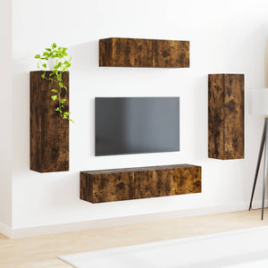TV-Schrank 5er Set Geräucherte Eiche