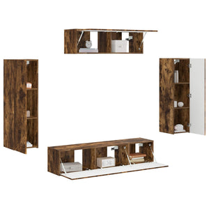 TV-Schrank 5er Set Geräucherte Eiche