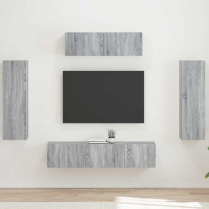 TV-Schrank Set, 5-teilig, Grau Sonoma