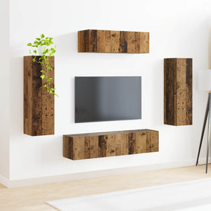TV-Schrank 5er Set Altholz