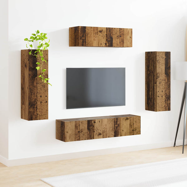 TV-Schrank 5er Set Altholz