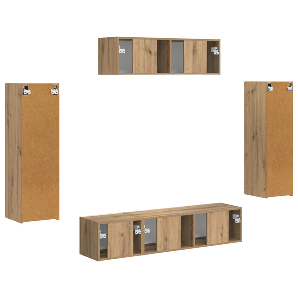 TV-Schrank 5-teilig Artisan-Eiche