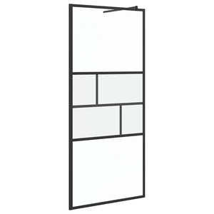 Walk-In Duschwand Schwarz 90x195 cm