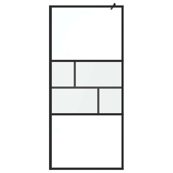 Walk-In Duschwand Schwarz 90x195 cm