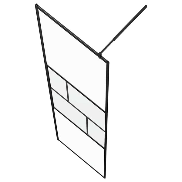 Walk-In Duschwand Schwarz 90x195 cm
