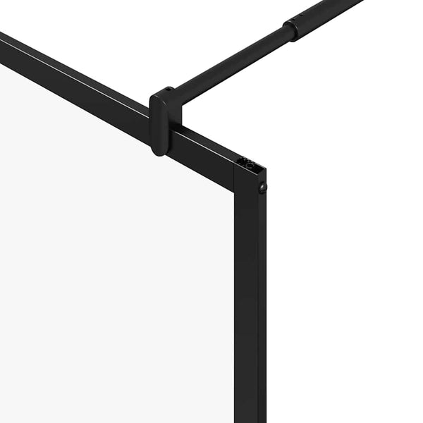 Schwarze Walk-In Duschwand 115x195cm