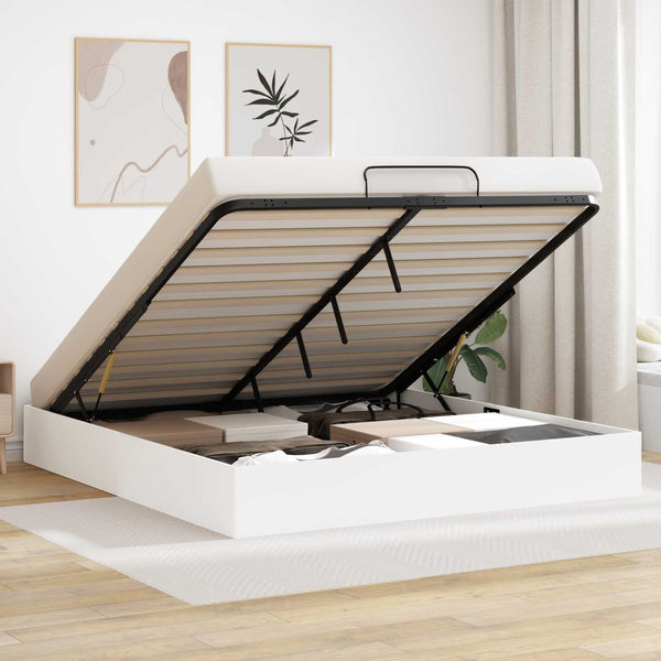 Ottoman Bettgestell Weiß 180x200 cm