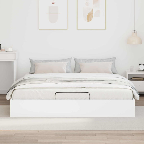 Ottoman Bettgestell Weiß 180x200 cm
