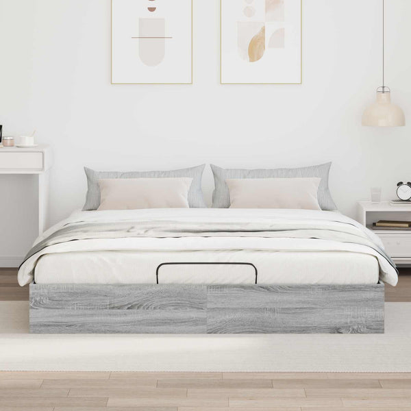 Ottoman Bettgestell 180x200 cm Grau Sonoma