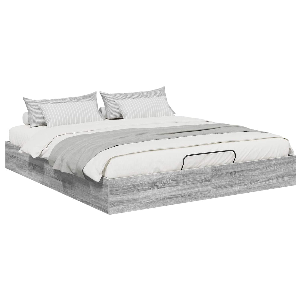 Ottoman Bettgestell 180x200 cm Grau Sonoma