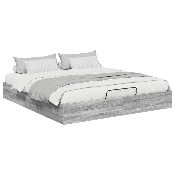 Ottoman Bettgestell 180x200 cm Grau Sonoma