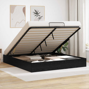 Ottoman Bettgestell 160x203 cm Schwarze Eiche
