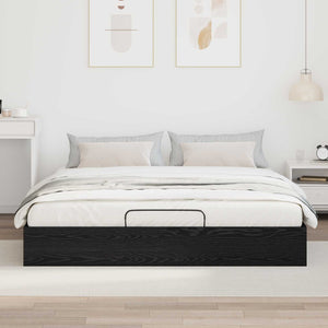 Ottoman Bettgestell 160x203 cm Schwarze Eiche