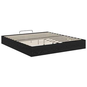 Ottoman Bettgestell 160x203 cm Schwarze Eiche