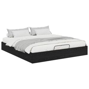 Ottoman Bettgestell 160x203 cm Schwarze Eiche