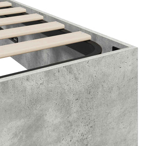 Ottoman Bettgestell Betongrau 160x200 cm