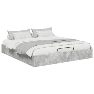 Ottoman Bettgestell Betongrau 160x200 cm