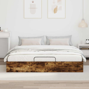 Ottoman Bettgestell Geräucherte Eiche 160x203 cm