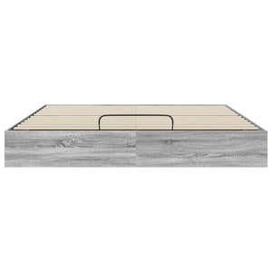 Ottoman Bettgestell 160x200 cm Grau Sonoma