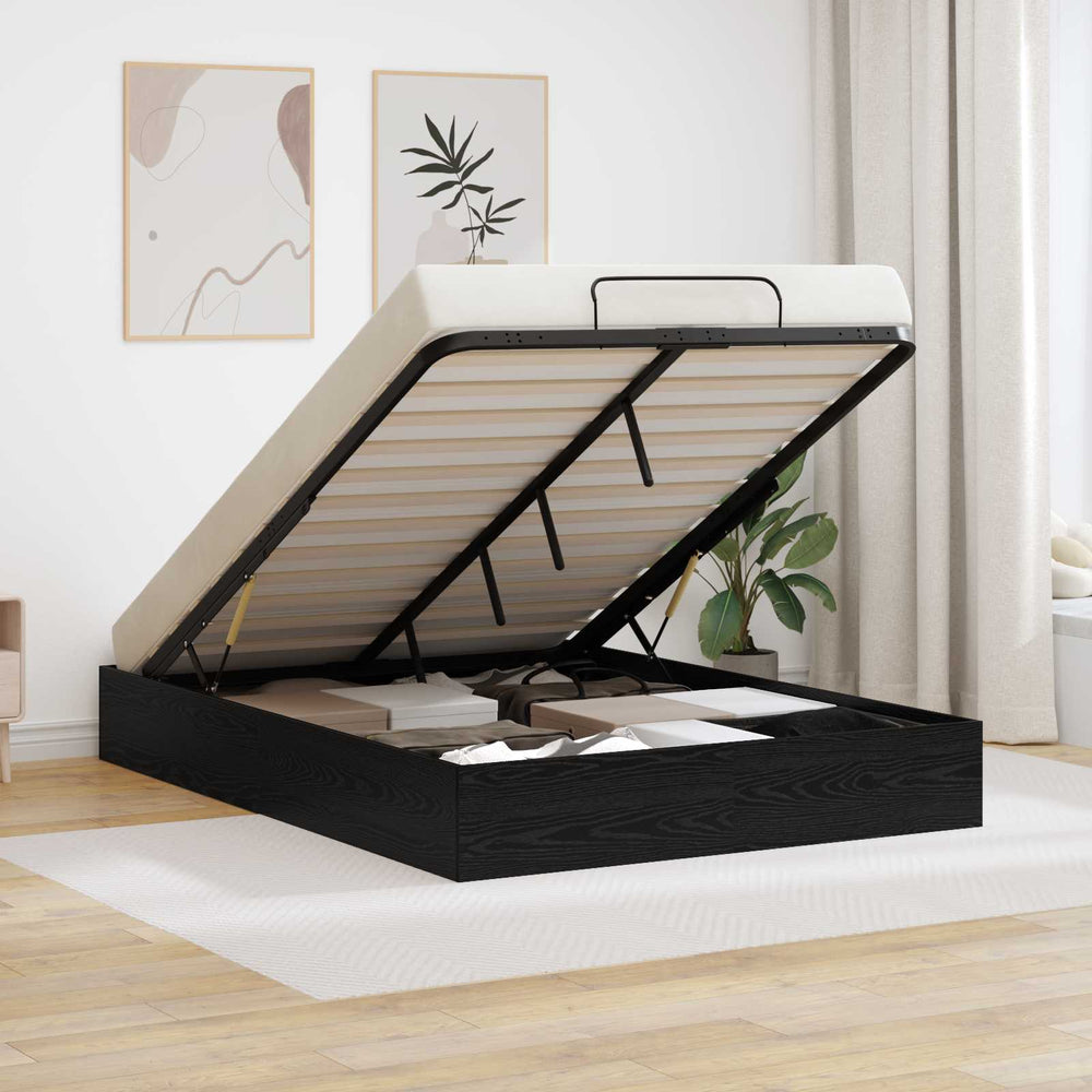 Ottoman Bettgestell Schwarze Eiche 150x203 cm