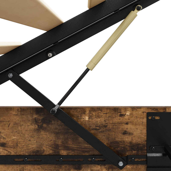 Ottoman Bettgestell 150x203cm Geräucherte Eiche