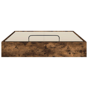 Ottoman Bettgestell 150x203cm Geräucherte Eiche