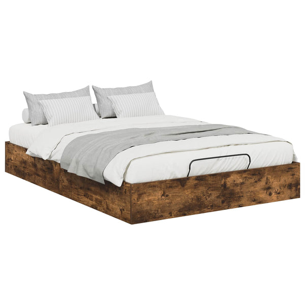 Ottoman Bettgestell 150x203cm Geräucherte Eiche