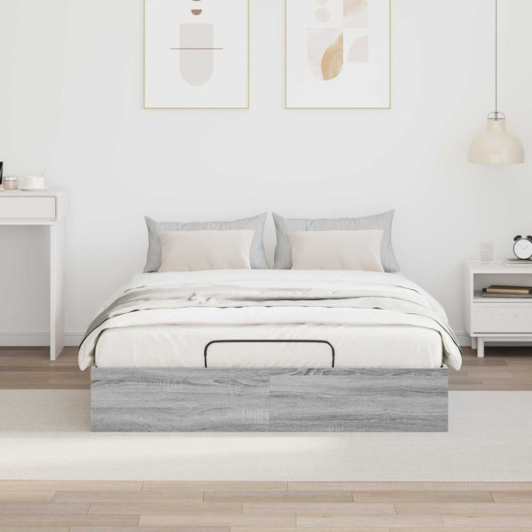 Ottoman Bettgestell 203x150 cm Graues Sonoma