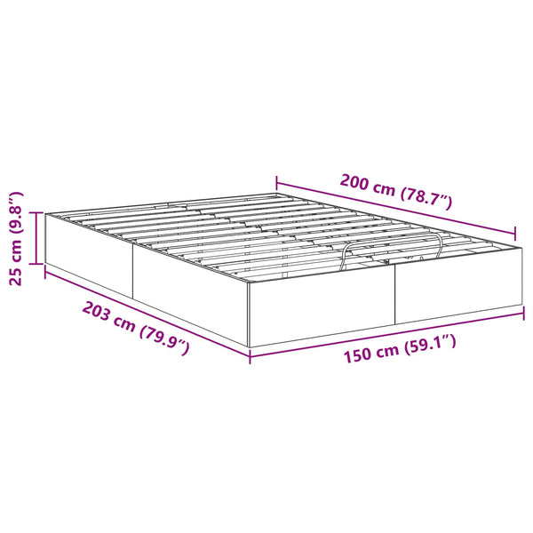 Ottoman Bettgestell Altholz 203x150 cm