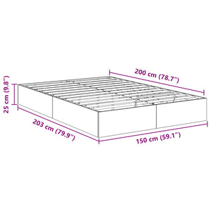 Ottoman Bettgestell 150x200 cm Artisan-Eiche